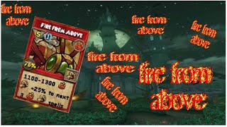 wizard 101  shadow enhanced spells (new 2014) fire from above