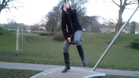 Me falling off a swing... (My first youtube video)