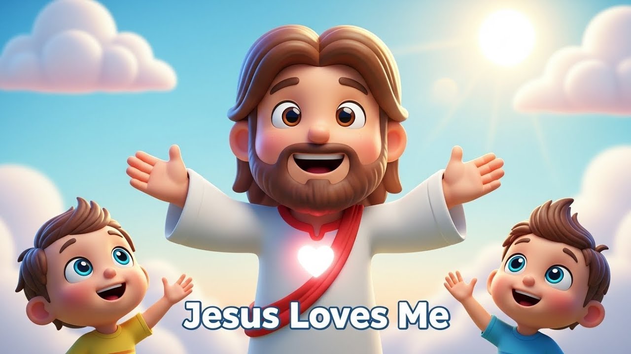 Jesus Loves Me 🙏 | 5-Minute Christian Song for Kids | Gentle Worship Music