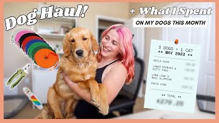 MONTHLY DOG HAUL & What I Spent This Month on My 3 Dogs & 1 Cat |