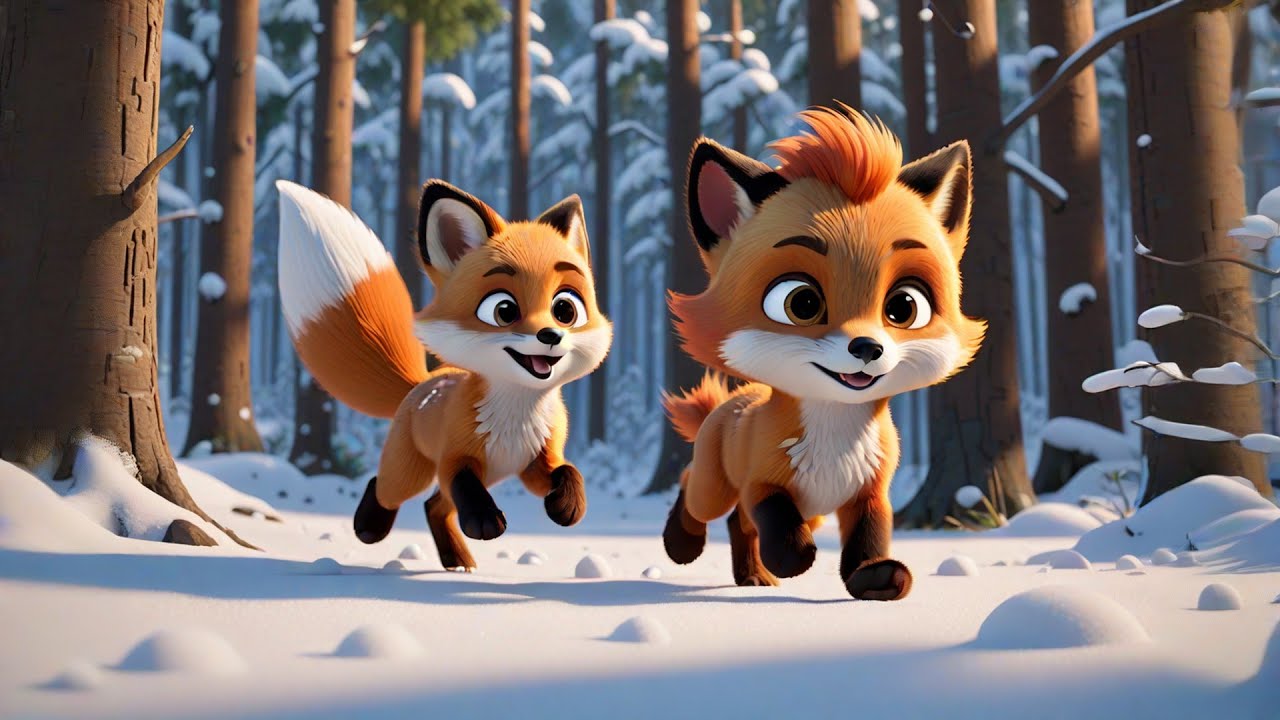 Three Little Foxes Hide in the Snow + More Nursery