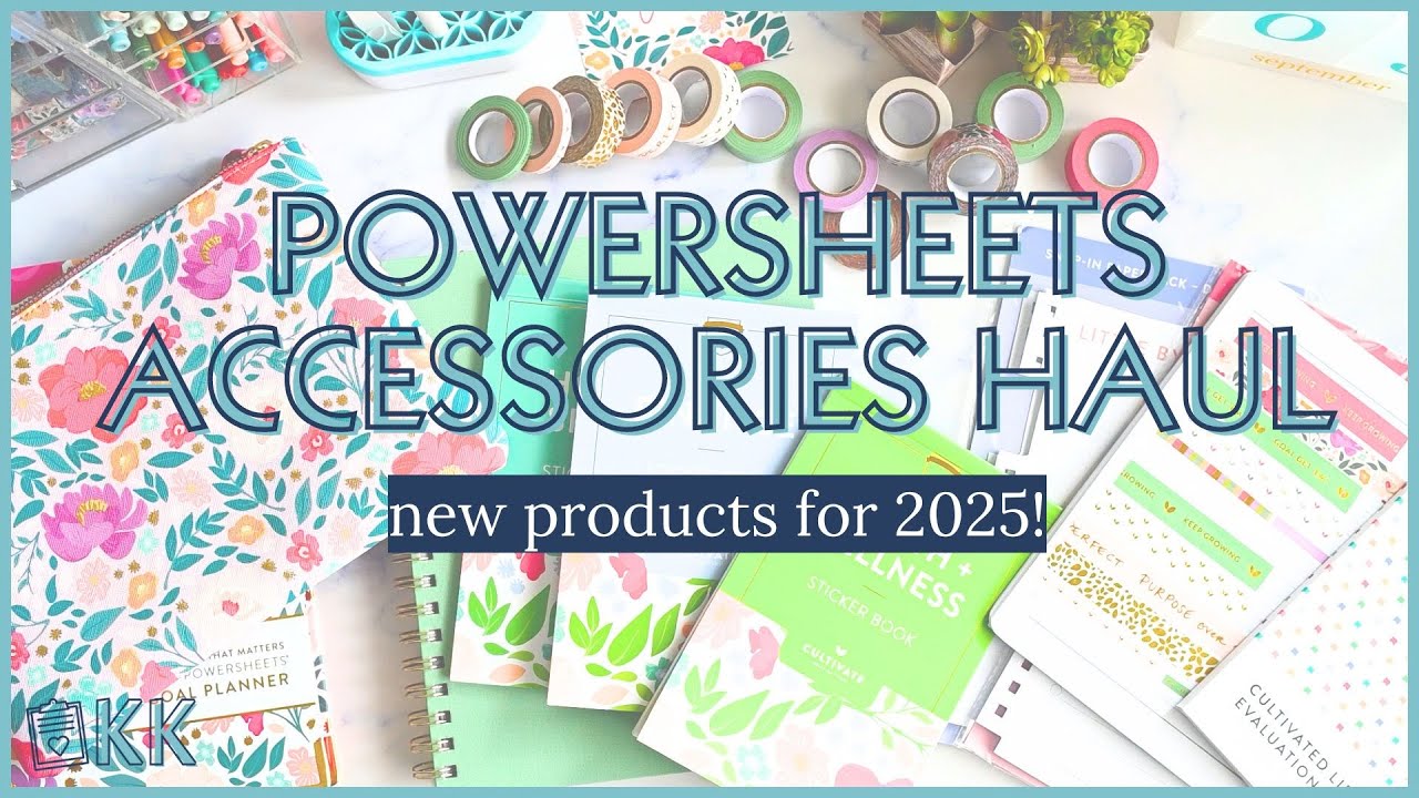 PowerSheets Accessories Huge Haul NEW Cultivate What Matters 2025 Stickers Tending Tape and Snap Ins