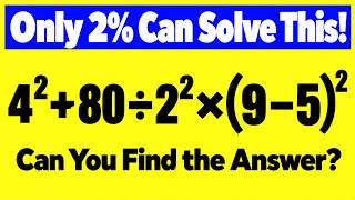 Full 🚨 Be Careful! This Simple Math Question Tricks 98% of People! Will You 🤯 Update