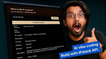Build IP to Location app in 10 MINUTES | IPstack API | Vibe coding