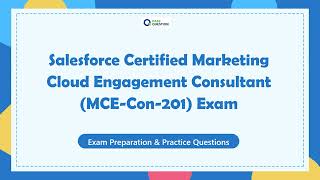 MCE-Con-201 Certification Guide: How to Pass Salesforce Marketing Cloud Engagement Consultant Exam