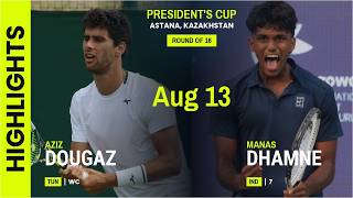 Aziz Dougaz vs Manas Dhamne Highlights | Astana 2026 Round of 16