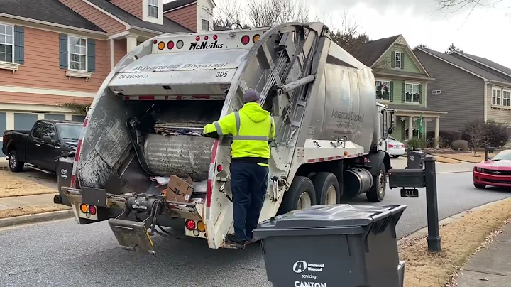 Advanced Disposal: Mack MR Mcneilus Rear Load Garbage Truck