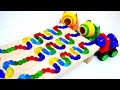 Marble Run Race ASMR☆HABA triple Slope Concrete mixer truck #93