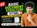 #3 Basic Document Structure HTML | HTML tutorial for beginners | Web Development Tutorial in Hindi