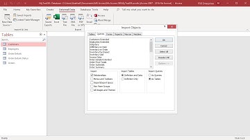 How to Import from another Access Database in MS Access - Office 365