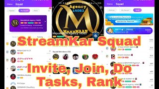 How To Create Streamkar Squad L How To Invitejoin Sk Squadfamily L Sk Squad Tasks Ranking Points L