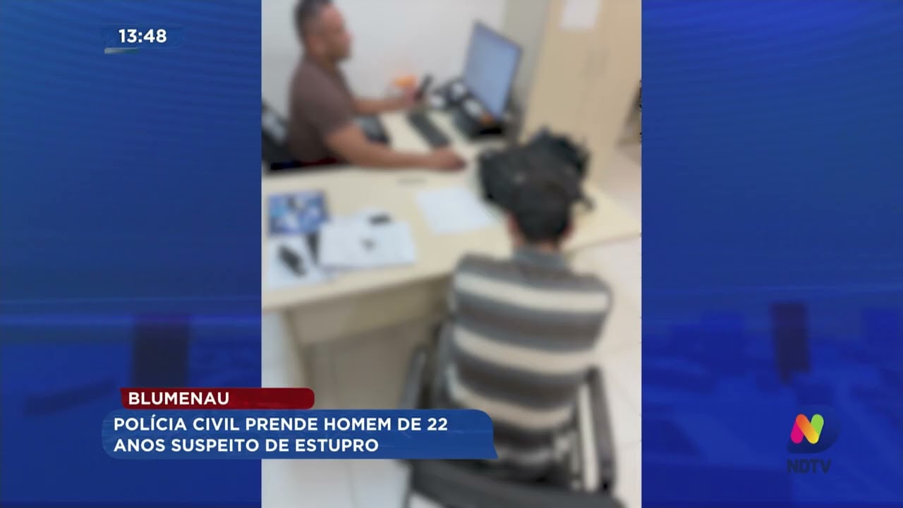 Blumenau: Polícia civil prende homem de 22 anos suspeito de estupro