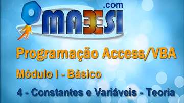 Curso de Programação Access/VBA - Básico - Plinio Mabesi - Parte 04 - Teoria