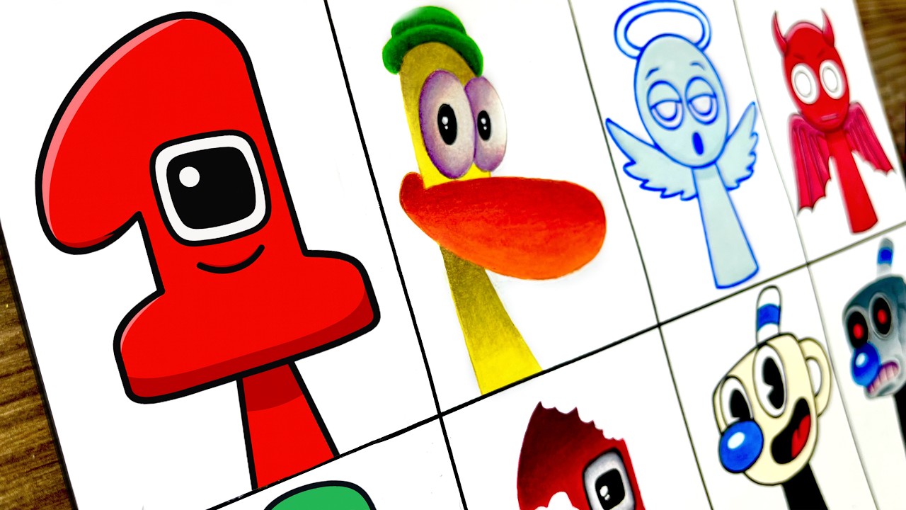 Drawing Incredibox Sprunki OC: Normal VS Horror / NEW My Sprunki OC Phase / Pato, One, 