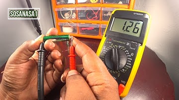 how to test computer mouse battery using a digital multimeter model DT9205A (4K vídeo)