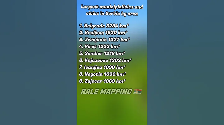 largest municipialities and cities in Serbia by area #countries #map #geographythroughmaps #maps