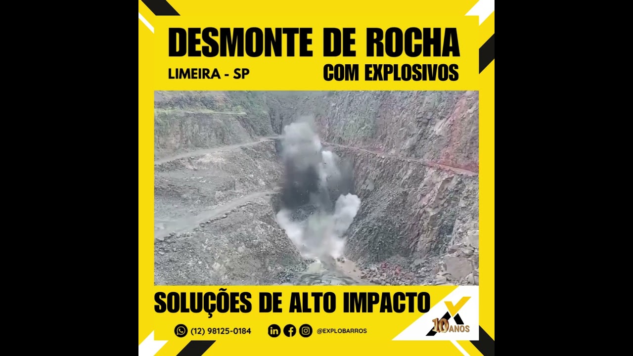 DESMONTE DE ROCHA COM EXPLOSIVOS!!!