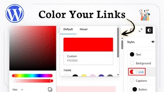 How to change the link color in WordPress (Visual Refresh)