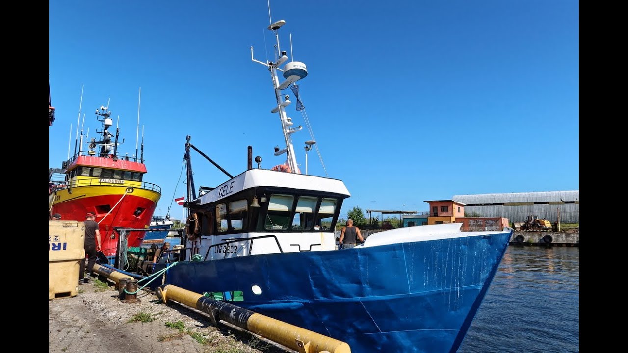 Roja/Lettland: Fischer und Hafen
