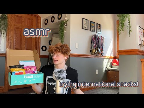 asmr || trying international snacks! :)