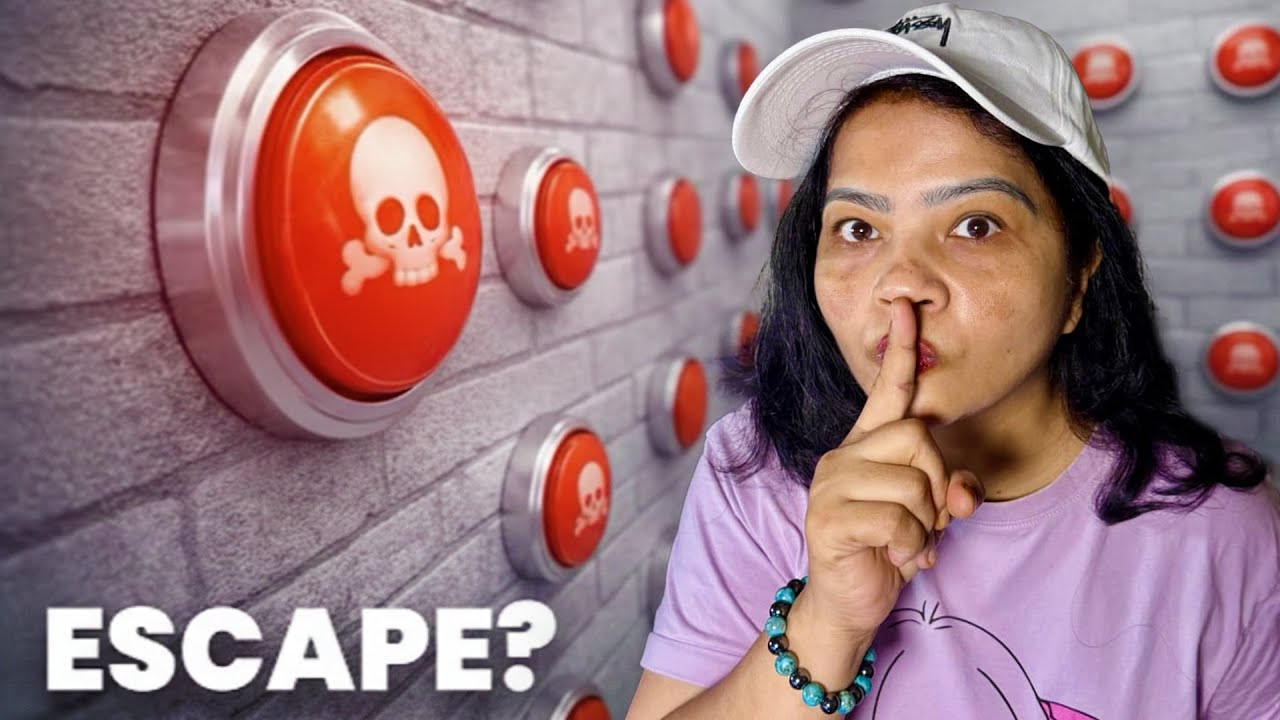 100 Button but ONLY ONE let's you ESCAPE.. ☠️