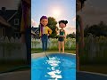 Rumi foi expulsa da piscina🥲 #desenho #disney #kpop  #cute