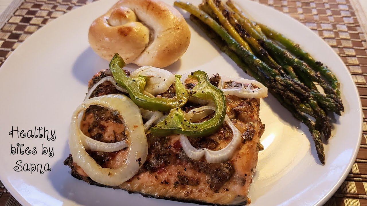 Baked Salmon with Custom Spice mix n Flaxseeds