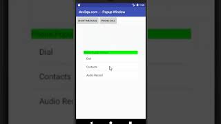 android popup window animation example