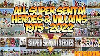 ALL SUPER SENTAI HEROES & SOME VILLAINS CAST 1975 - 2022 (ERA : SHOWA - HEISEI 1 & 2 - REIWA)