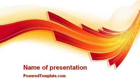 Orange Ribbons PowerPoint Template by PoweredTemplate.com