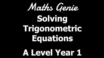 Solving trigonometric equations