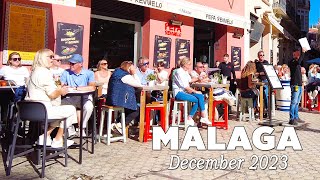 Malaga Christmas Walking Tour Costa Del Sol Spain December 2023 [4K]