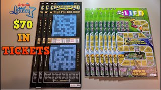 $100K PRIZE CROSSWORDS & THE GAME OF LIFE SCRATCH OFF TICKETS!