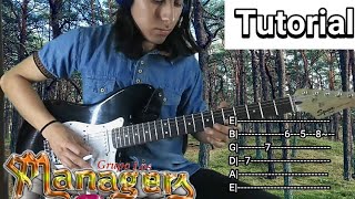 Video thumbnail of "Las Guitarras del Mohican Tutorial Los Managers Cover Guitarra Tutorial"