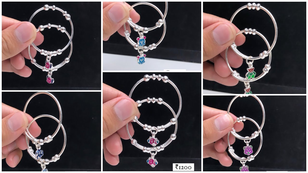 Baby Silver Bangles Designs with price Latest Baby Bangles