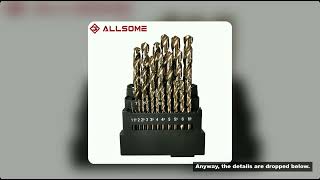 Allsome M42 Hss Twist Drill Bit Set 3 Edge Head 8% High Cobalt Drill Bit For Stainless Steel Wood Me