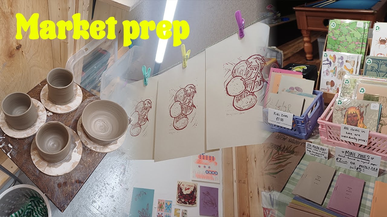Market Stock Prep + Leeds Small Press Fest | Studio Vlog #6