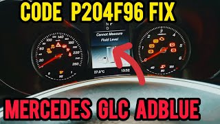 MERCEDES GLC: HOW TO FIX CODE P204F96 The Adblue (R) System Cylinder Bank 1 malfunction.