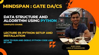 GATE DA/CS | Chapter 01 (Python Setup for Visual Studio Code)| Line by line running of python code