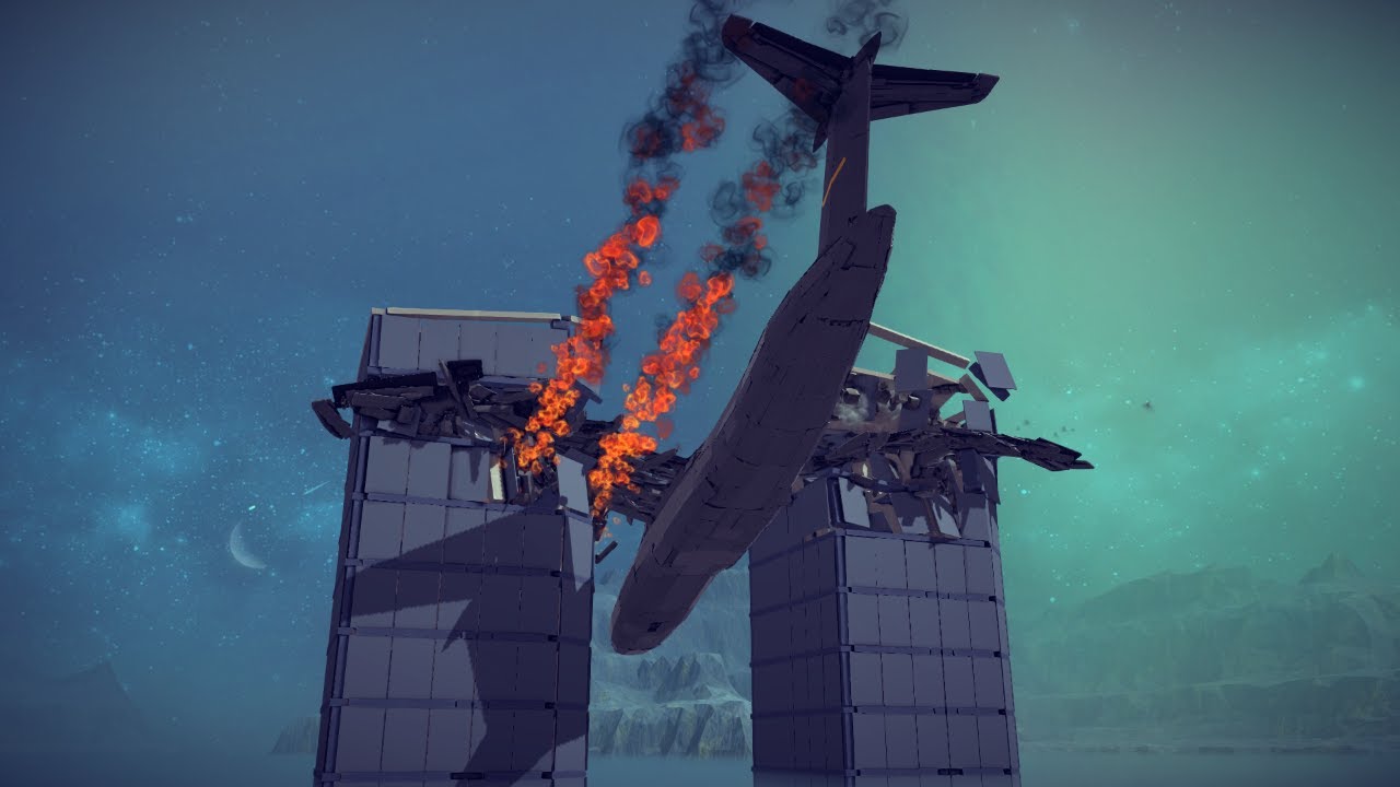 Lockheed C-5 Galaxy vs Buildings, Guided Missiles and Midair Explosions | Besiege