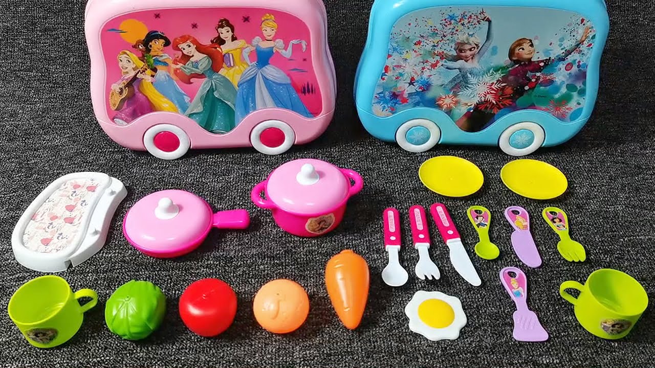 9 Minutes Satisfying with Unboxing Disney Frozen kitchen playset ASMR (No Music)