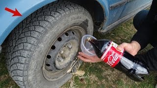 COCA COLAYI Tekerin İçine Doldurduk GEZDİK  Coca Cola vs WHEEL into FİLL