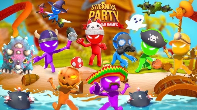 The Stickman Party 1234 Updated 2023 Gameplay Mod APK Mini Games Max Levels  