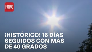 Ola de calor en México; 16 días seguidos con más de 40 grados - Hora 21