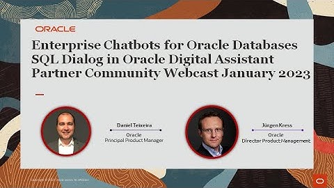 Enterprise Chatbots for Oracle Databases SQL Dialog in Oracle Digital Assistant
