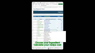 Restaurant food cost in Excel — see your real margin in 30 sec #Shorts #RestaurantOwner #FoodCost