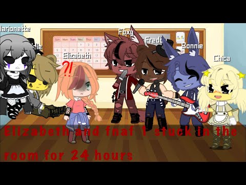 Elizabeth Afton stuck in a room with fnaf 1(+puppet and G.freddy)for 24 hours/part 1/my first video)