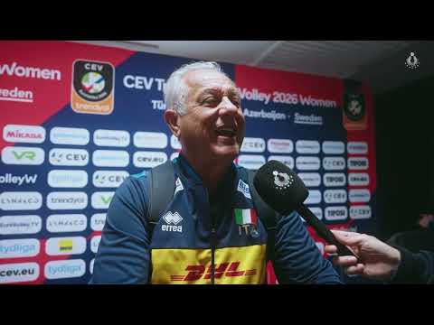 Video Europei Femminili: Julio Velasco in zona mista dopo Italia-Slovacchia 3-0