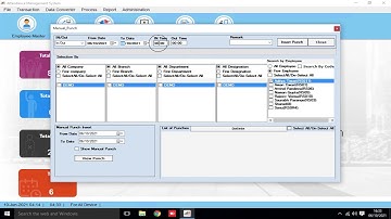 Manual Punching in Realtime Attendance Tracker 11.7