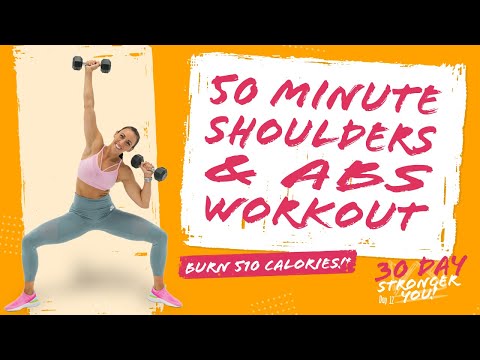 50 Minute Shoulders and Abs Workout 🔥Burn 510 Calories!* 🔥Sydney Cummings